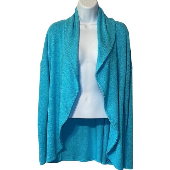 Lilly Pulitzer Cardigan Size M Open Front Blue Aqua Costal Beachy Resort Preppy - Picture 1 of 7